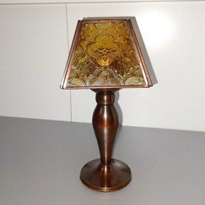 Vintage 1990s tea light candle holder with shade